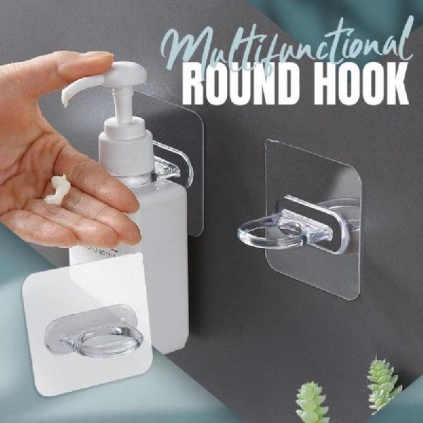 10pcs 7x7cm Strong Self Adhesive Hook Home Kitchen Door