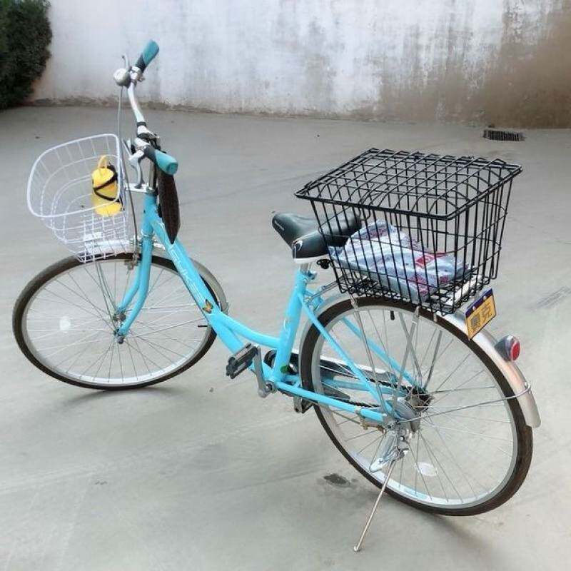 自行车后车筐带盖大号山地车后座单车篮子筐宠物篮菜篮子书包