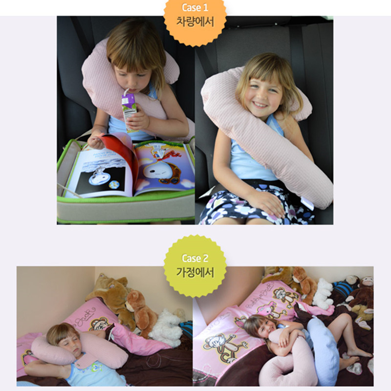 汽车儿童安全带护肩套宝宝座椅车载枕头加长可爱睡觉头枕防勒脖器