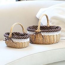 Rattan Large Wicker Shopping 2023 Travel Vegetable Basket