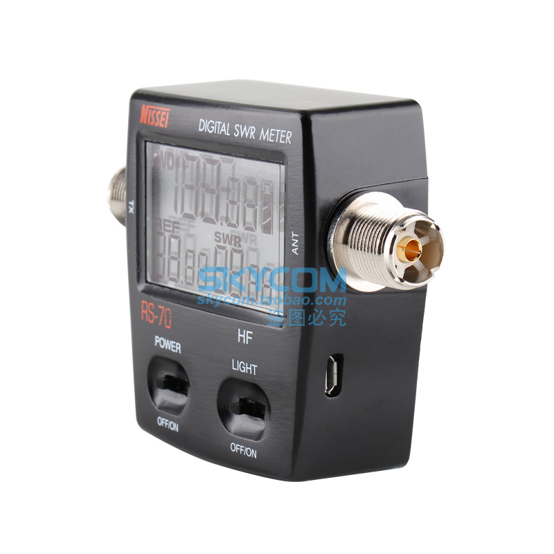 台湾纳胜 NISSEI RS-70 HF数字短波驻波表功率计 1.6-60MHz