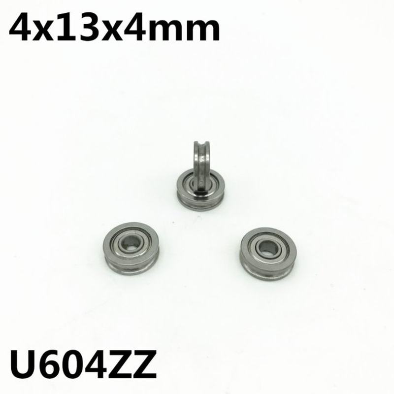 10pcs U604ZZ 604UU U groove deep groove ball bearing 4x13x4