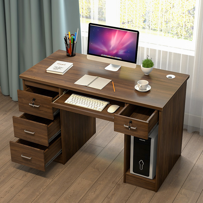 单人办公桌椅2/3/4人组合现代简约1.2米教师财务桌带柜家用电脑桌