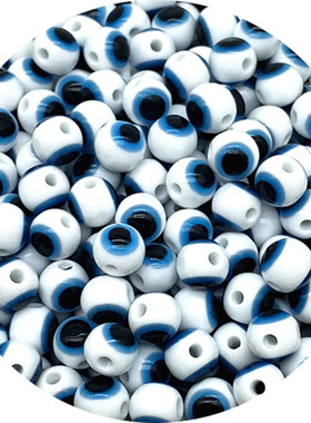 6 8 10mm Round Spacer Beads Evil Eye Beads Stripe Resin Spac