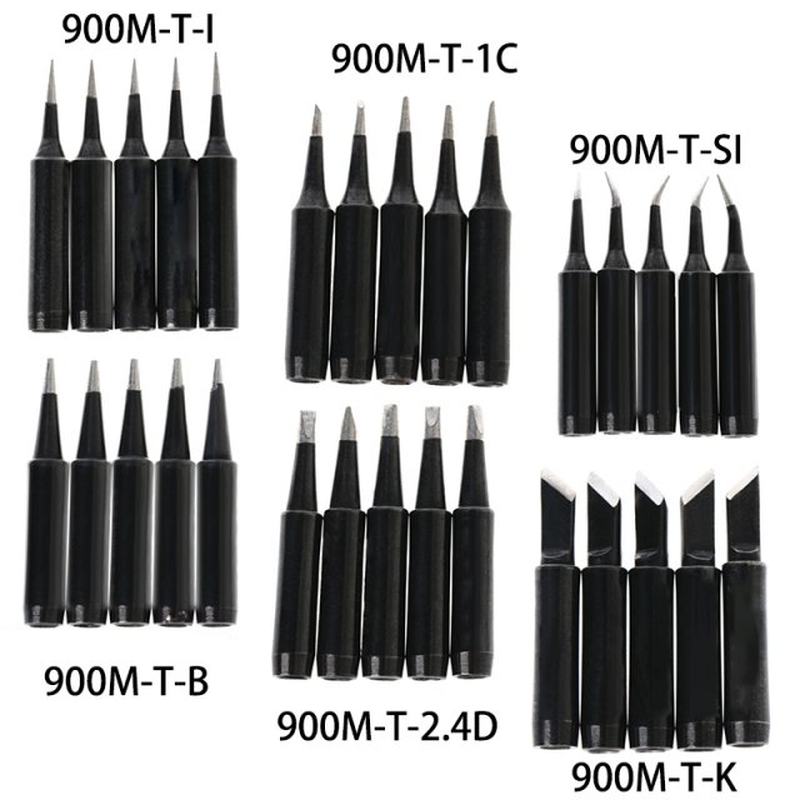 5*Soldering Iron Tips Metal Tip 900M-T SI/I/B/K/2.4D/1C Weld