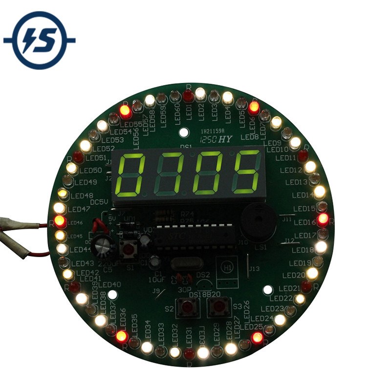 DIY Kit 60 Seconds Rotating Clock DIY Kit Electronic Alarm C