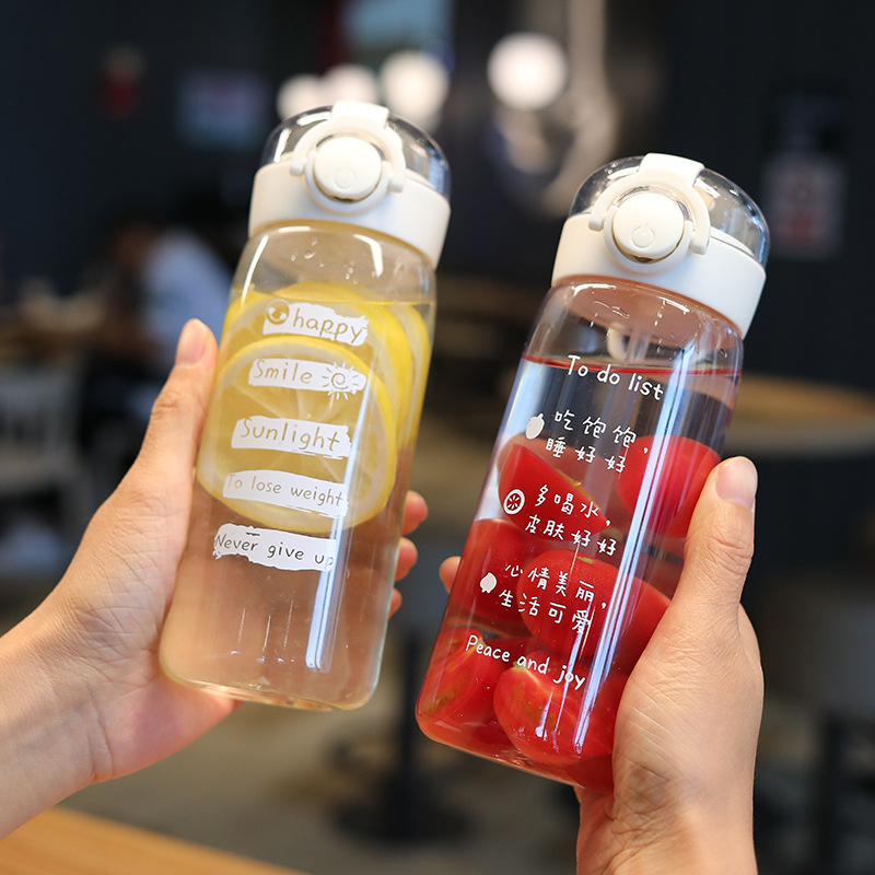 大容量玻璃杯400ml女生网红男500毫升水杯夏季带吸管耐高温杯子