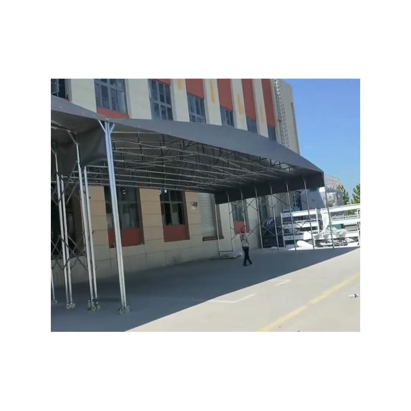 安徽工厂房屋移动推拉蓬活动伸缩雨棚活动推拉伸缩篷折叠帐篷