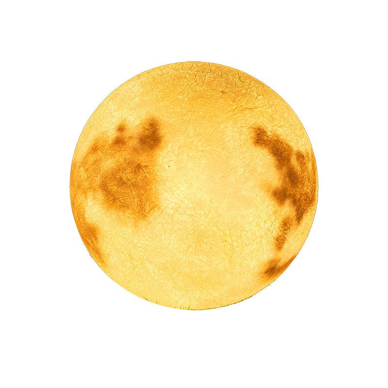 led发光彩绘星球灯PE滚塑圆球月牙玻璃钢户外月亮灯太阳能月球灯