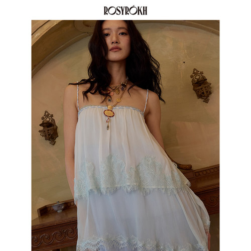 层叠渐变拼接设计连衣裙