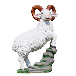 玻璃钢户外仿真摆绵羊雕幼塑处售楼小区园林绵羊002观山羊件儿园