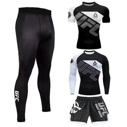 拳击斗术服套装斗MMA综合格ufc跑步运动训练武搏服运动服中852940