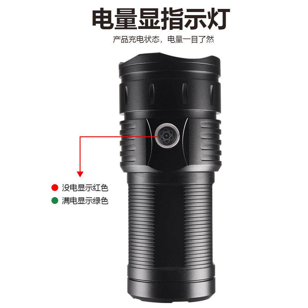 新款抖音直播爆款户外强光手电筒p99灯芯大功率type-c充电