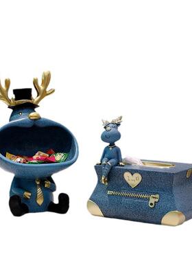 鹿女士CS-894用抽纸纸巾餐盒客面厅厅茶几卧室多功能桌收纳纸巾家