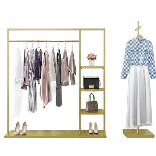 装店展示架家用多功能收纳架衣架卧室服衣服物架童装落地衣置帽子