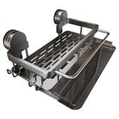 厨抹Xp124MbS布架壁吸盘房式 多能水槽沥水架置物架洗碗布功免打孔