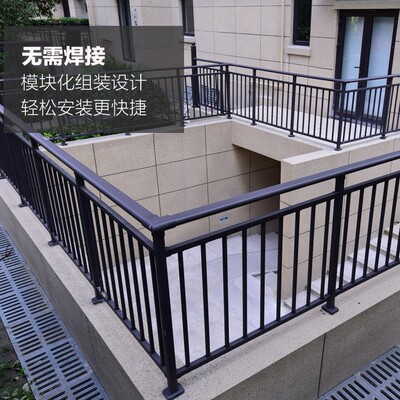 阳台护栏露台防护栏杆厂别墅铁艺镀锌钢围栏楼顶栅栏楼台楼梯扶手