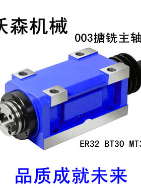 ER32切削头镗铣头钻铣床机床改装动力头铣槽搪铣主轴头BT30MT3