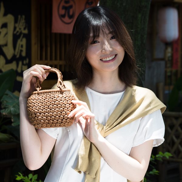 高档野编织女包山葡萄手提包精品新款包草编藤葡萄纯手工硬纯色藤