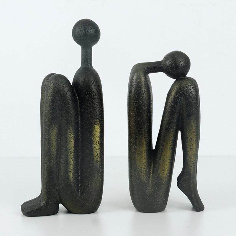 思考者书挡抽象人物摆件轻奢客厅创意办公室书房酒柜家居装饰品,自行车/骑行装备/零配件,更多零件/配件,淘宝优惠券,粉丝福利购,淘宝优惠卷