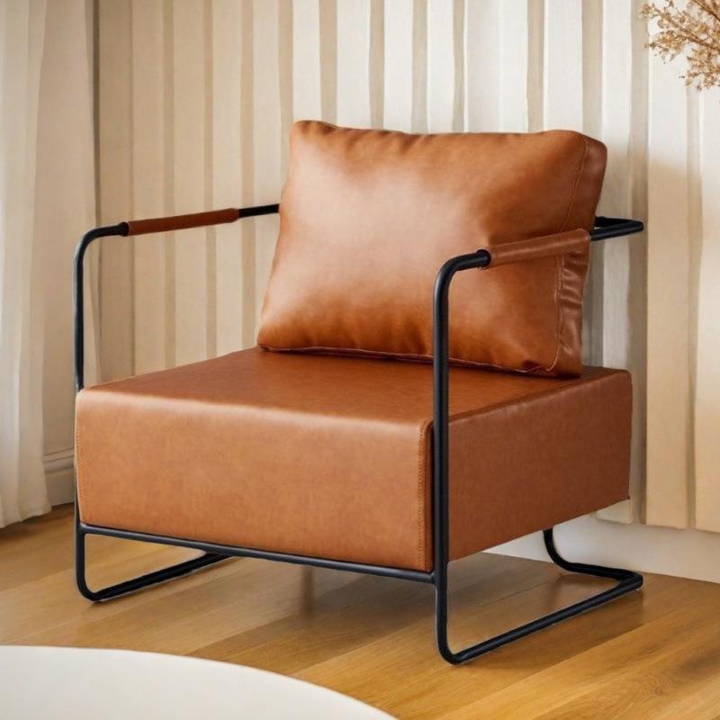 铁艺沙发椅复古工业风轻奢简约客厅休息区沙发设计师单双人小沙发