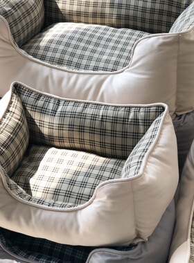 2026宠物狗窝猫窝方形窝宠物垫子四季通用泰迪狗床窝垫保暖软窝柯