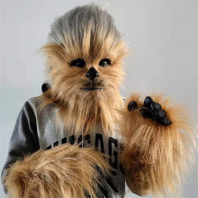 星球大战原力觉醒猿人楚巴卡面具影视装扮乳胶头套伍基人脸谱面罩