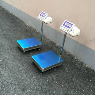 乌鲁木齐标签内置打印电子台秤 3-300KG针式热敏纸打印落地式台称