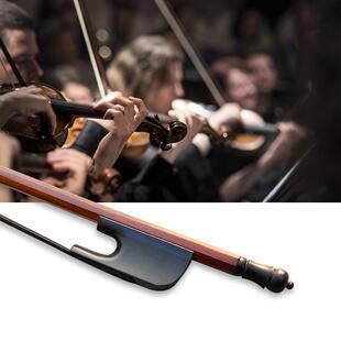 小提琴琴弓巴西木小提琴4/4巴洛克风格琴弓乌木尾库黑马尾弓毛