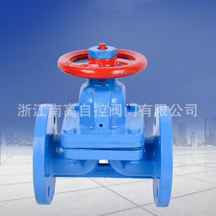 衬胶隔膜阀 G41J 铸铁法兰堰式 手动截断阀衬胶隔膜阀 DN300 16C