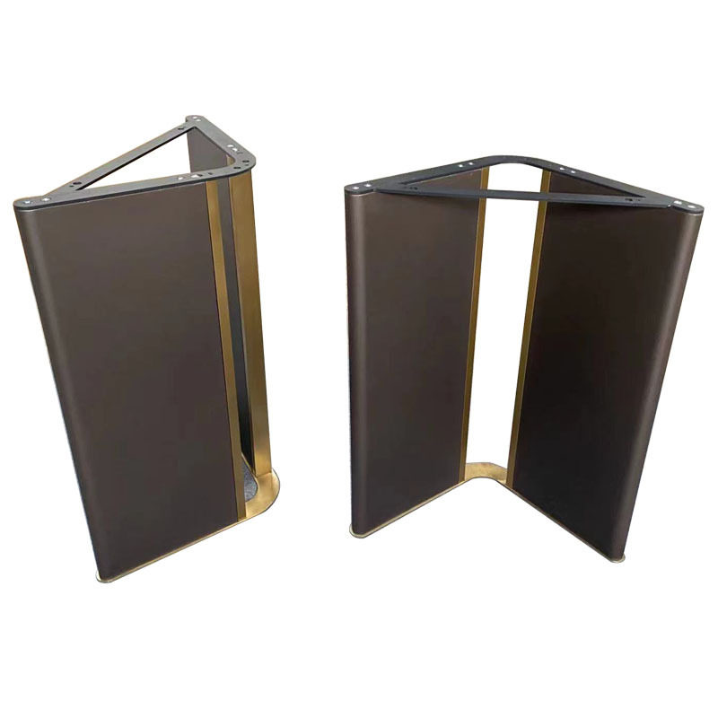 不锈钢桌腿高端轻奢大理石岩板奢石餐桌脚支架家用圆桌餐桌底座