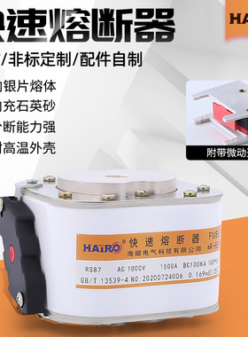 平板单孔低压熔断器 RS87 1200A方管熔断器熔芯