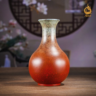 厂家直销铜花瓶《浮翠流丹》铜工艺品 室内客厅装饰插花干花装饰