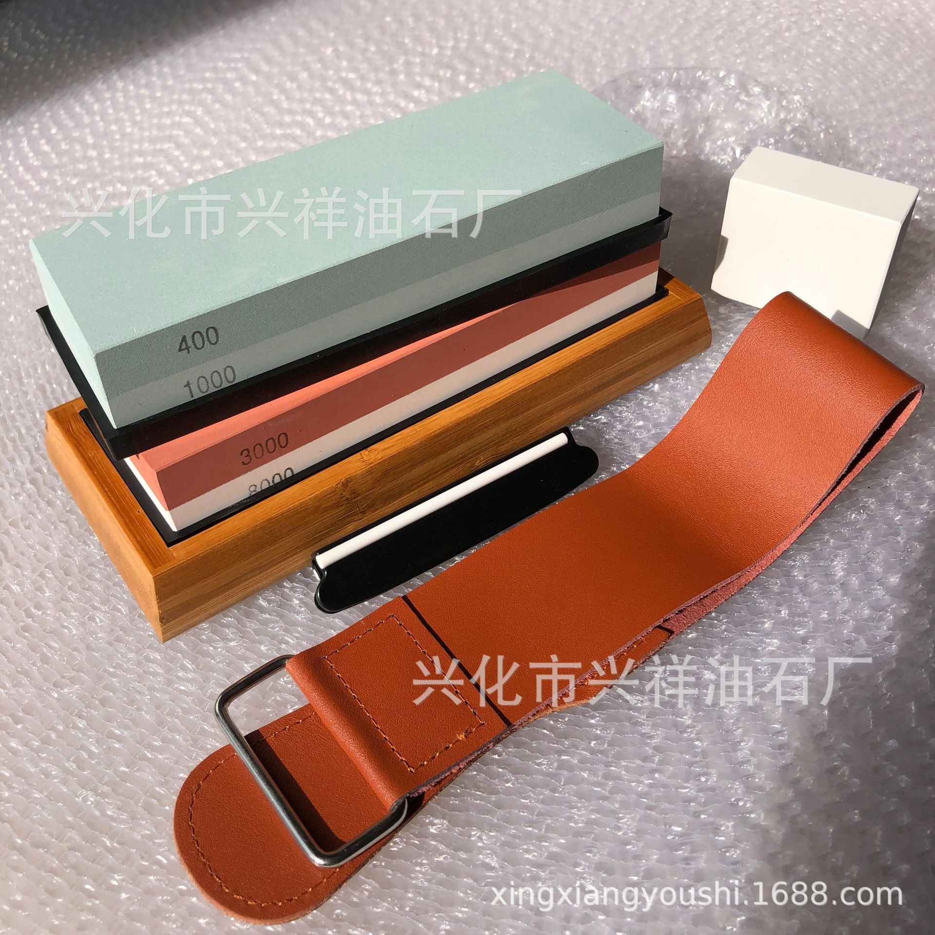 厂家供应套装组合搭配磨刀石3000#/8000#高档家用户外磨石精细砥