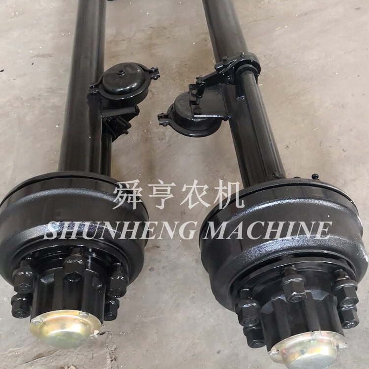 定做拖斗后桥 气刹断气刹6吨8吨10吨车轴 四轮拖斗气刹轴供应