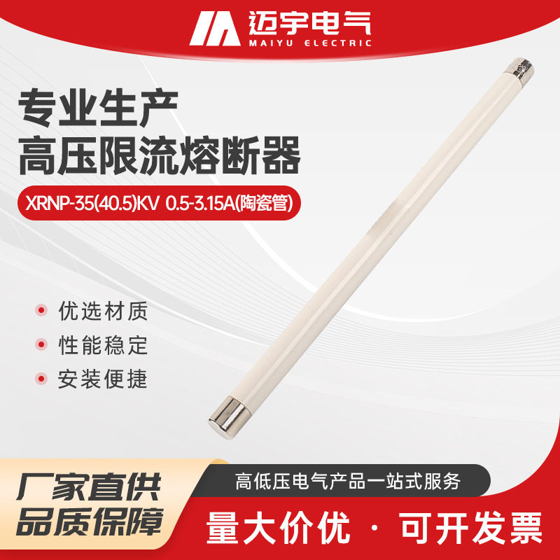 XRNP-35(40.5)KV 0.5-3.15A陶瓷管高压分段能力限流熔断器保险管