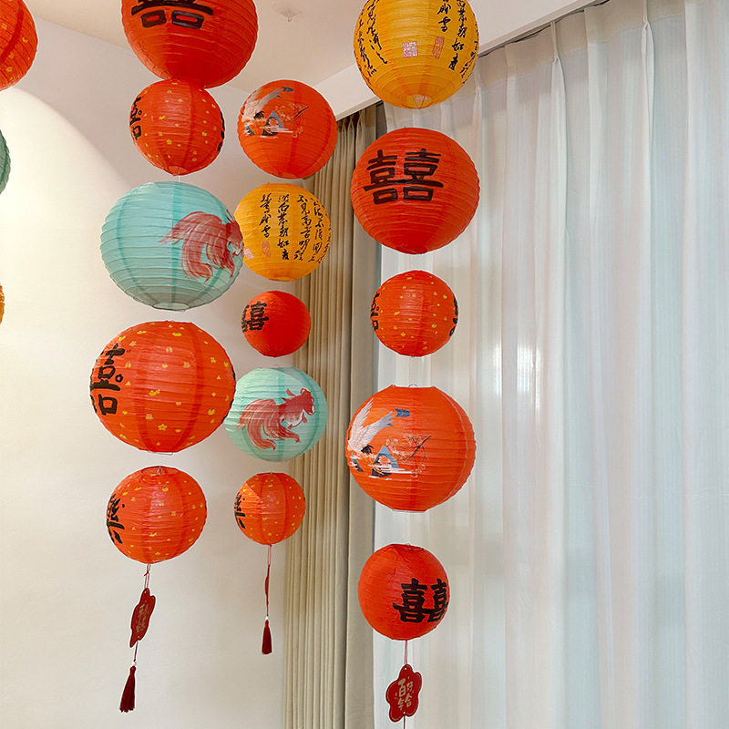 婚房布置喜字灯笼瀑布串挂件挂串红粉色系结婚礼客厅卧室挂饰布置,橡塑材料及制品,其他塑料制品,淘宝优惠券,粉丝福利购,淘宝优惠卷