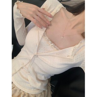 温件套开衫 BM风蕾丝新柔甜美初秋薄款 吊带 甜蜜心动 速发两品