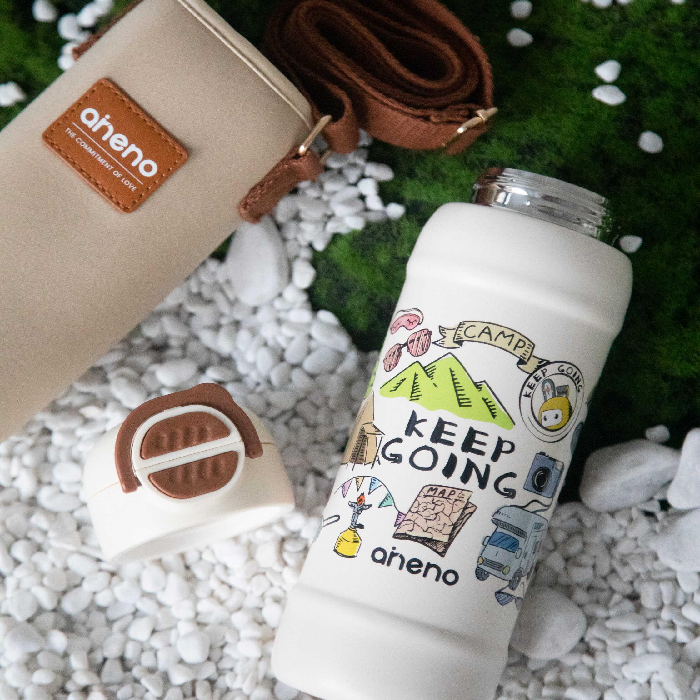 恩尼诺保温杯婴幼儿童款316L钢男女童吸嘴直饮大容量600ml带杯套