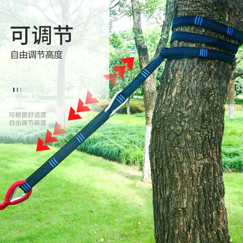 5+1环吊床绑带可调节加长带环套快速安装户外露营2米吊床绑带