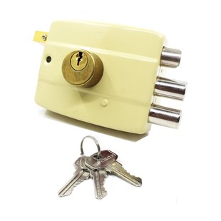 三环天狮门锁老式外装锁木门铁门防盗锁小棚门锁117通用型带钥匙