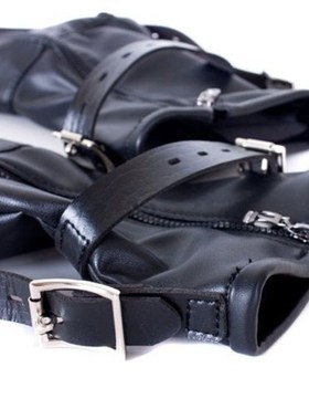 PU Leather Lockable Feet Restraints Soft Bondage Ankle Dog P