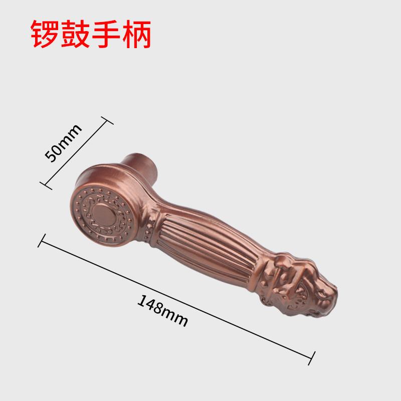 门锁执手门把手配件防盗门固定拉手入户大门家用椭圆方口单独手柄