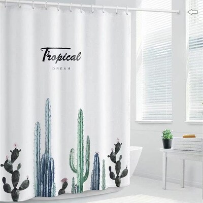 2022 White v paint telescopic rod curtain shower curtain r