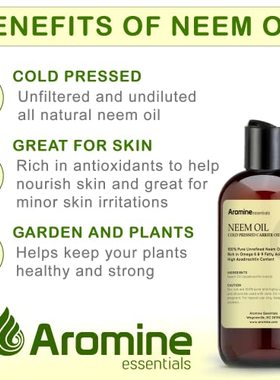 Neem Oil for Skincare  Hair care and Garden Plants (8oz)