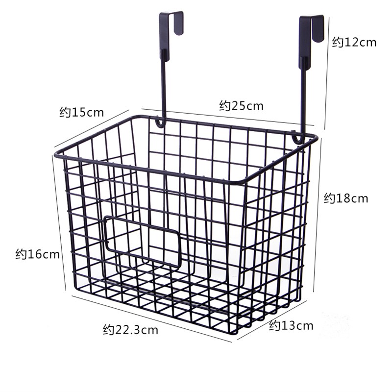 厨房挂篮浴室橱柜门后收纳挂架宿舍床头挂篮整理用品钩篮置物架