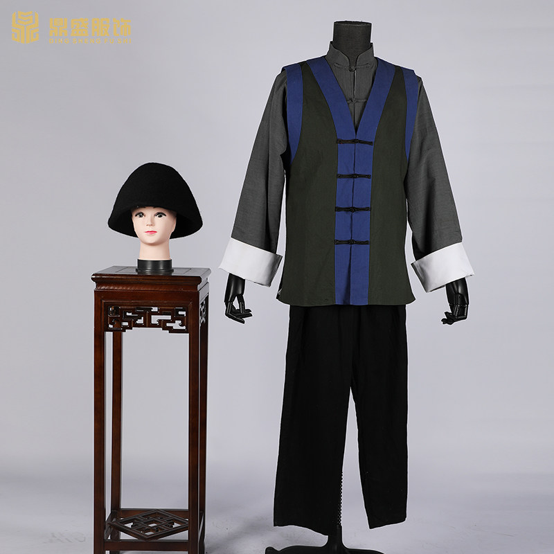 好货上海滩车夫工人船夫演出影视服装樵夫百姓伙计黄包车夫舞台演 - 实物图