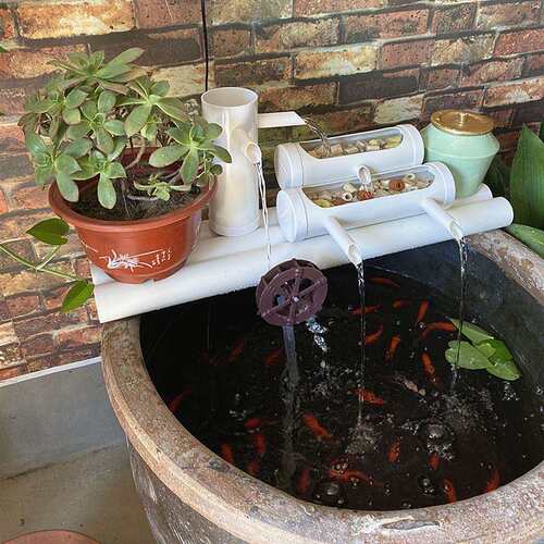 好货圆形鱼缸过滤器陶瓷缸过滤设备金鱼缸静音外置石槽鱼盆过滤桶