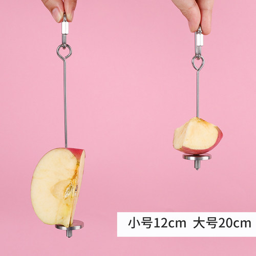 好货鹦鹉鸟用水果叉不锈钢水果棒鹦鹉喂食器鸟类喂水果专用墨鱼骨