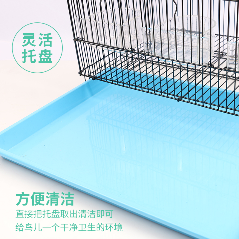 虎皮鹦鹉鸟笼子中大型飞行笼八哥牡丹玄凤电镀加高家用金属繁殖笼